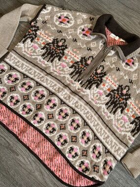 Sleeping On Snow Alpaca Wool Cashmere Fair Isle Sweater M/L Cozy